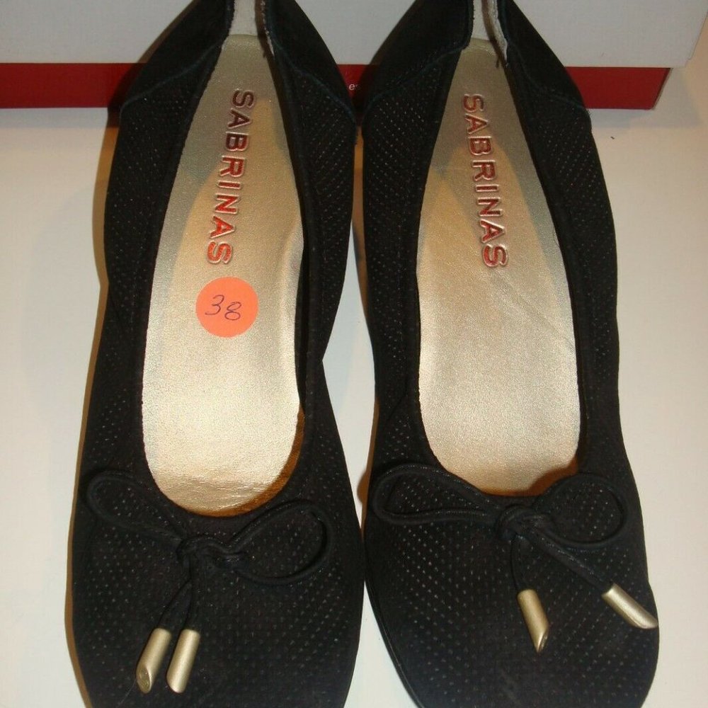 Sabrina Qatar V14 Black Wedge Heels- Size: 38